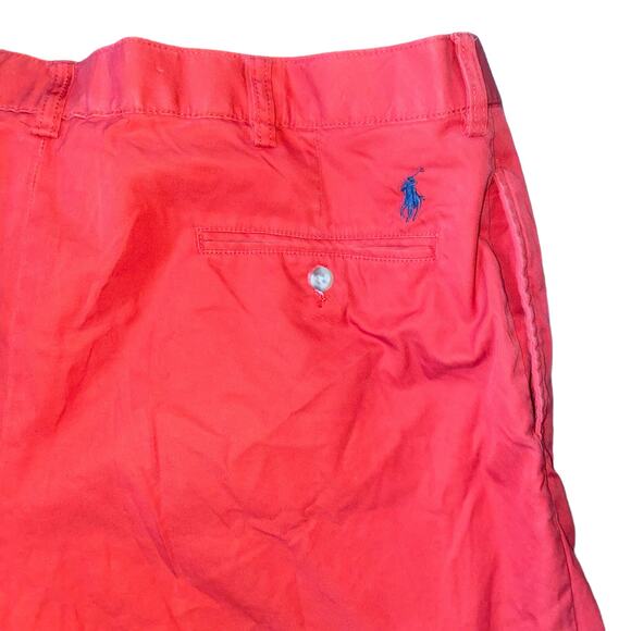 Polo by Ralph Lauren Tyler Short VIntage Pleated front Preppy shorts size 38 red - Picture 3 of 7